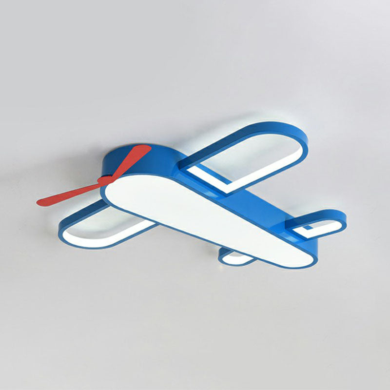 Flugzeug-Schlafzimmer Flush Mount Beleuchtung Acryl Kinder Stil LED-Unterputz-Halterung in Blau