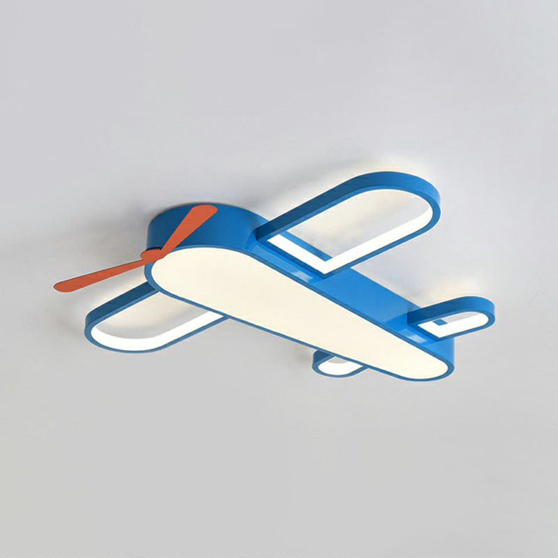 Flugzeug-Schlafzimmer Flush Mount Beleuchtung Acryl Kinder Stil LED-Unterputz-Halterung in Blau