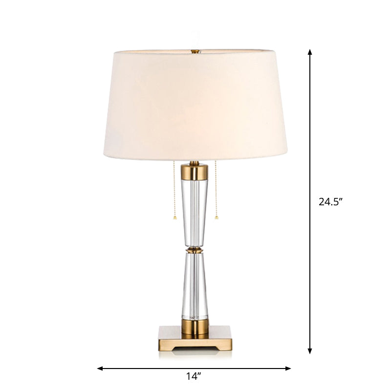 Éclairage de table de chevet de chevet simple à tambour conique moderne