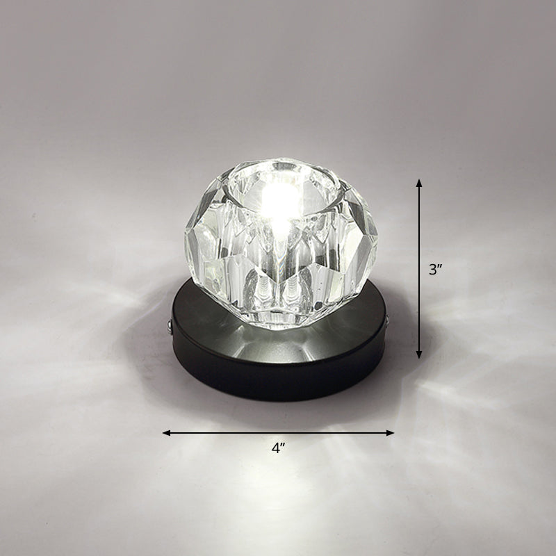 Luz de techo empotrada de pasillo de cristal facetado con montaje empotrado LED con forma de brote moderno