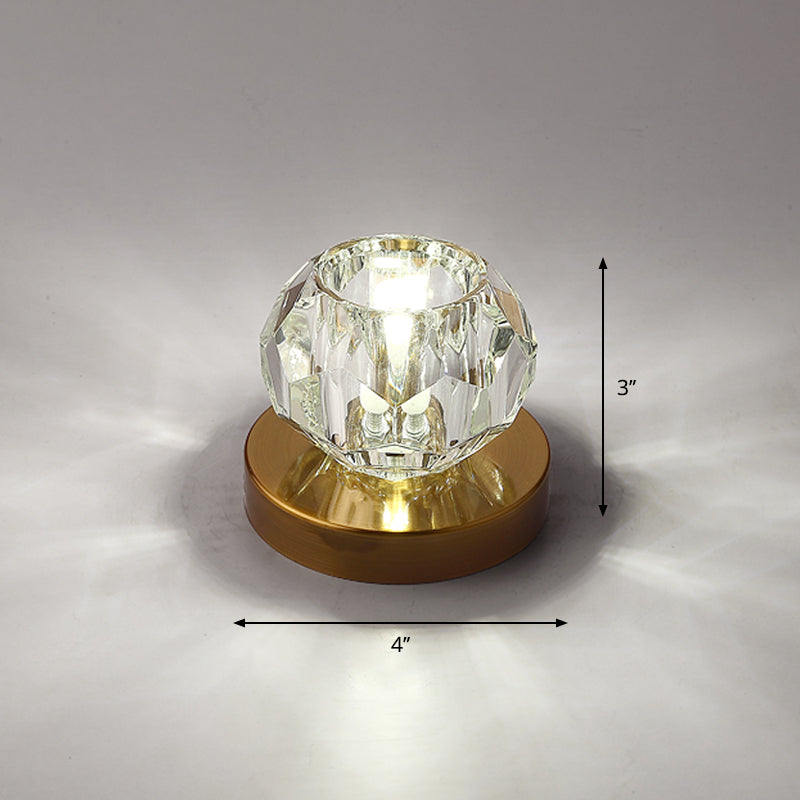Luz de techo empotrada de pasillo de cristal facetado con montaje empotrado LED con forma de brote moderno