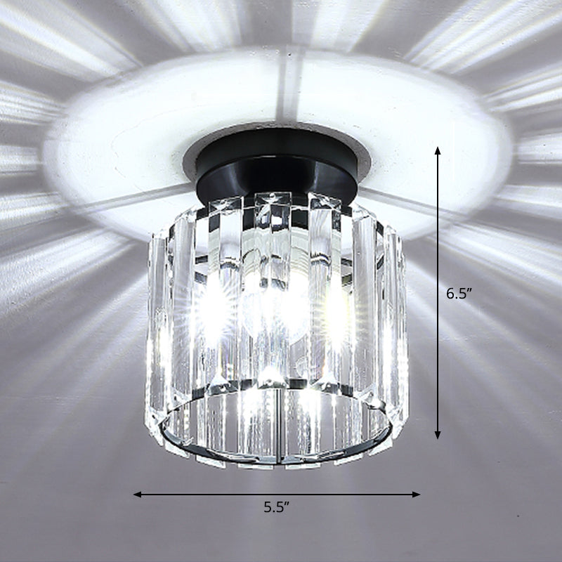 Geometric Flush Ceiling Light Contemporary Crystal Prism LED Flush Mount Lighting Fixture