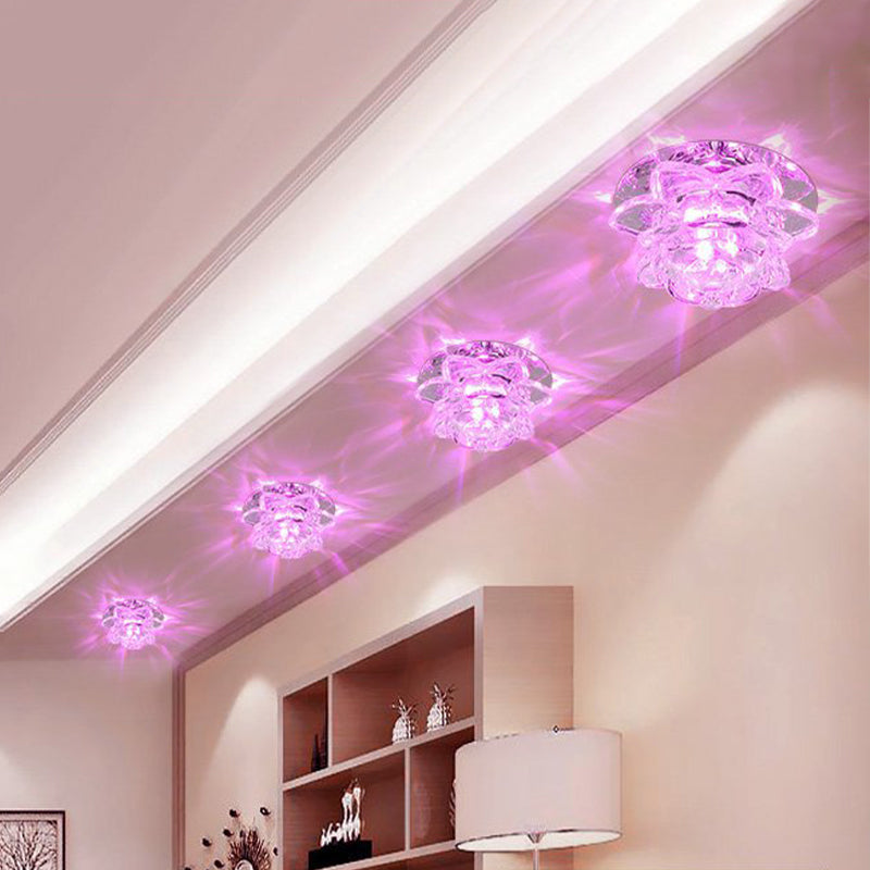 Eenvoud Lotus LED-inbouwlamp Crystal Corridor Inbouwplafondlamp in helder