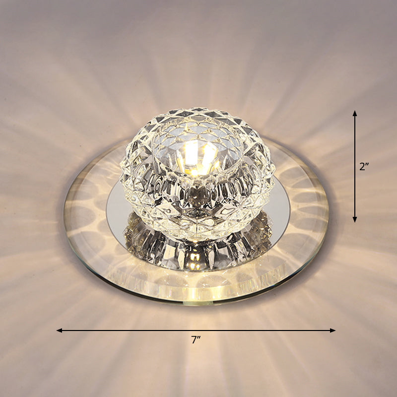 Bouches LED Shade Entryway (LED) Flush Mount Light Crystal Simplicité Flush Mount Ceiling Light