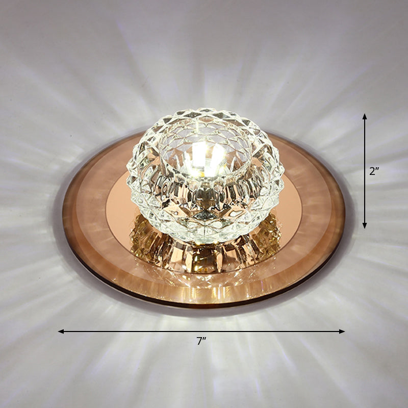 Bouches LED Shade Entryway (LED) Flush Mount Light Crystal Simplicité Flush Mount Ceiling Light