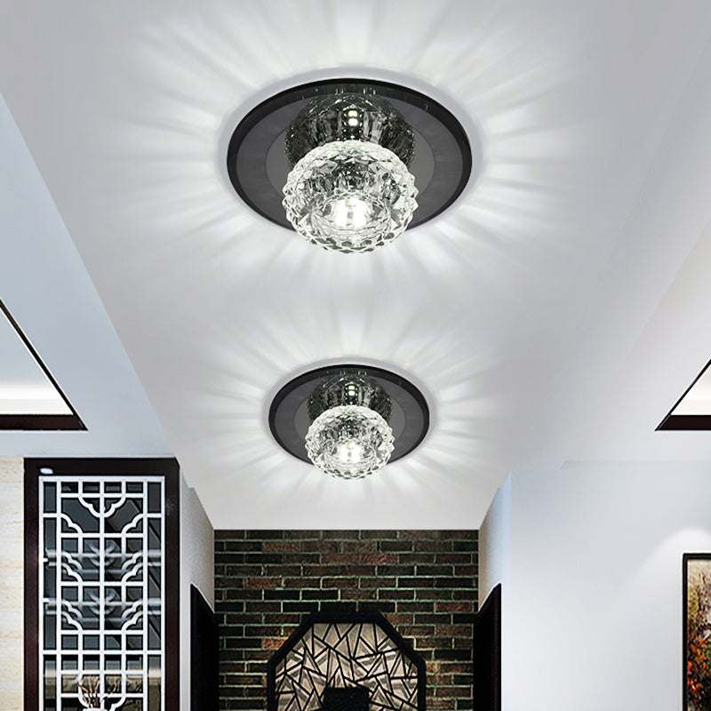 Bouches LED Shade Entryway (LED) Flush Mount Light Crystal Simplicité Flush Mount Ceiling Light