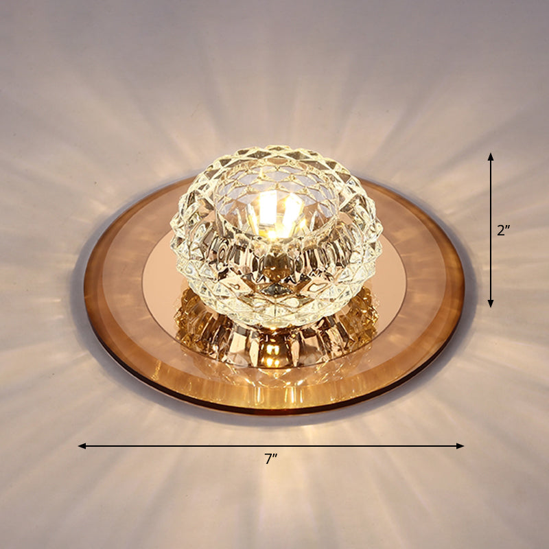 Bouches LED Shade Entryway (LED) Flush Mount Light Crystal Simplicité Flush Mount Ceiling Light