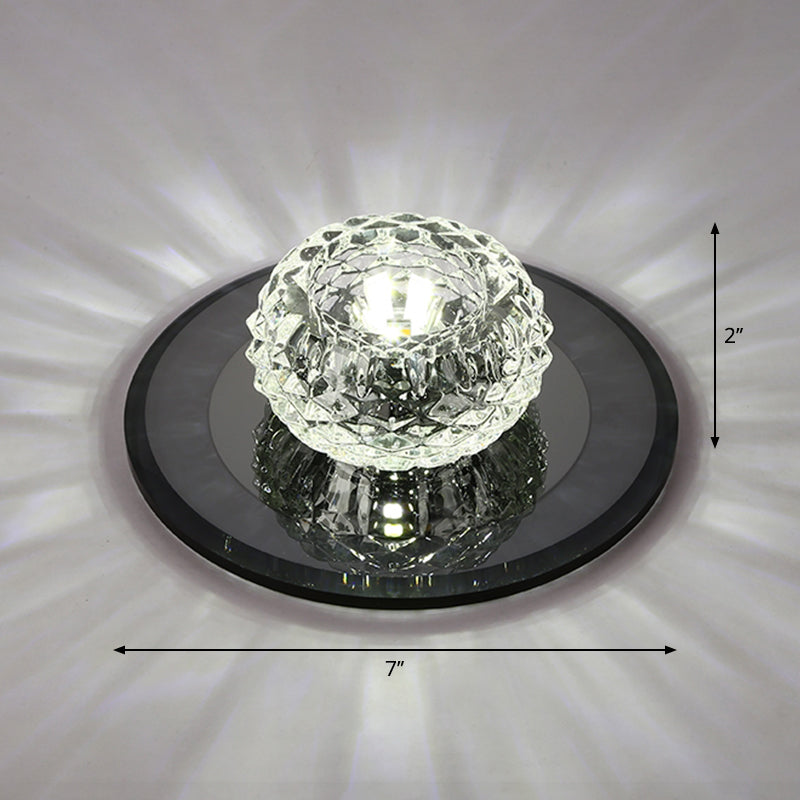 Bouches LED Shade Entryway (LED) Flush Mount Light Crystal Simplicité Flush Mount Ceiling Light