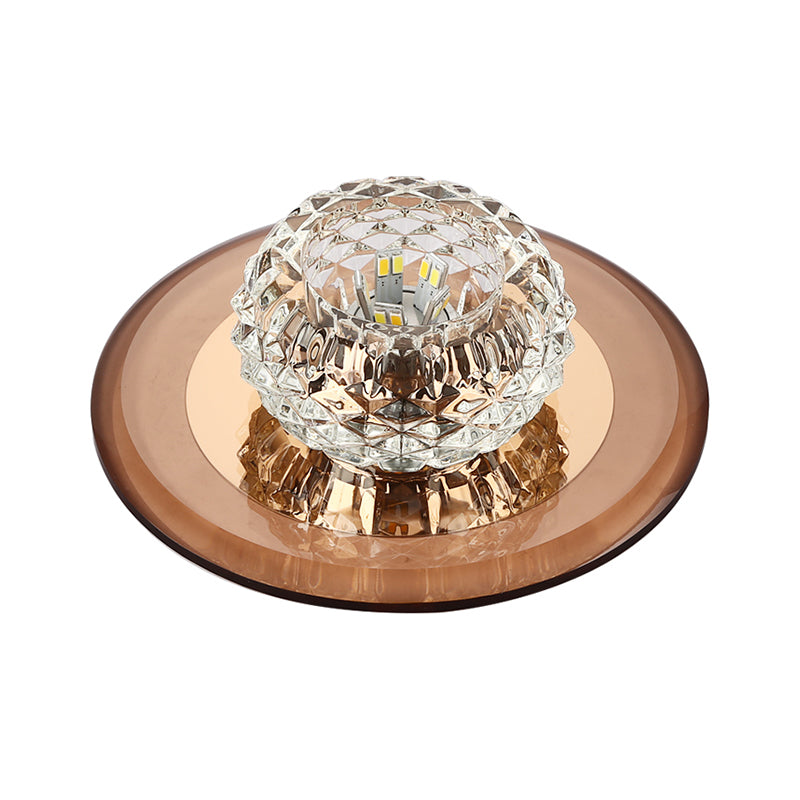 Bouches LED Shade Entryway (LED) Flush Mount Light Crystal Simplicité Flush Mount Ceiling Light