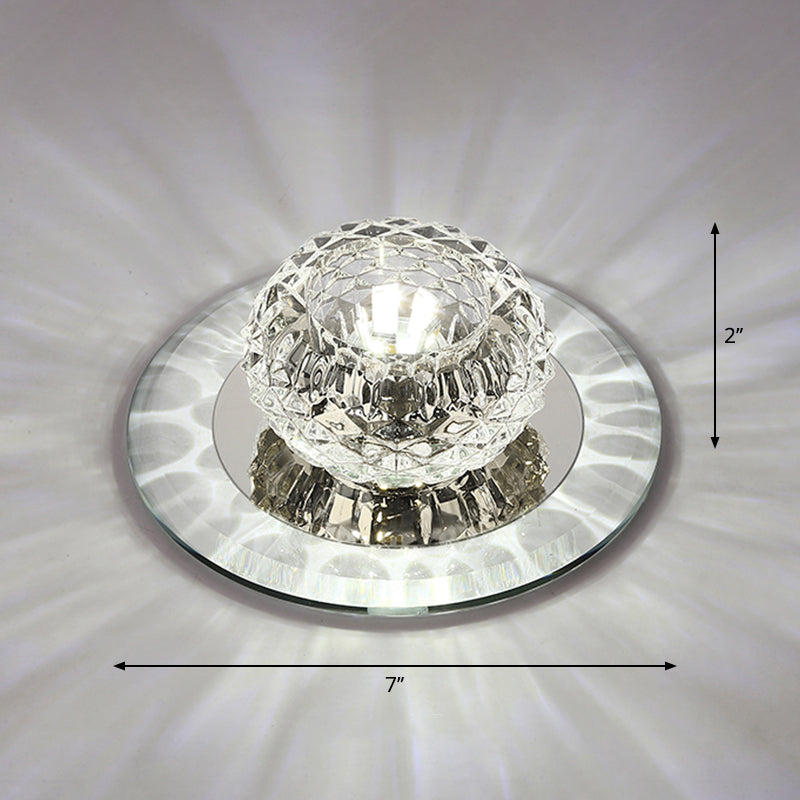 Bouches LED Shade Entryway (LED) Flush Mount Light Crystal Simplicité Flush Mount Ceiling Light