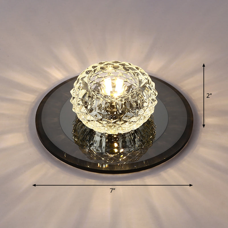 Bouches LED Shade Entryway (LED) Flush Mount Light Crystal Simplicité Flush Mount Ceiling Light