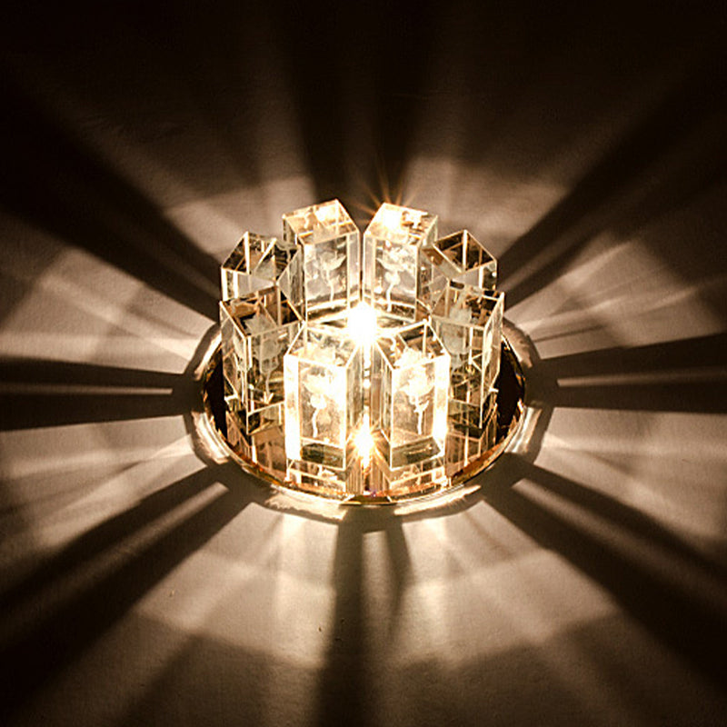 Blossom Shade Corridor Flush Mount Lighting Crystal Minimalist LED Flush Mount Fixture