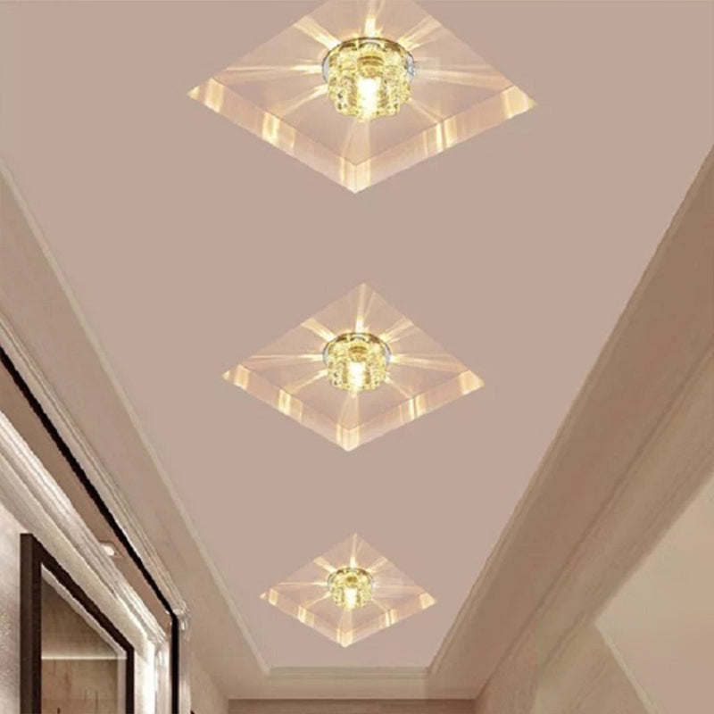 Blossom Crystal Flush Ceiling Light Contemporary Clear LED Flush Mount Lighting Fixture