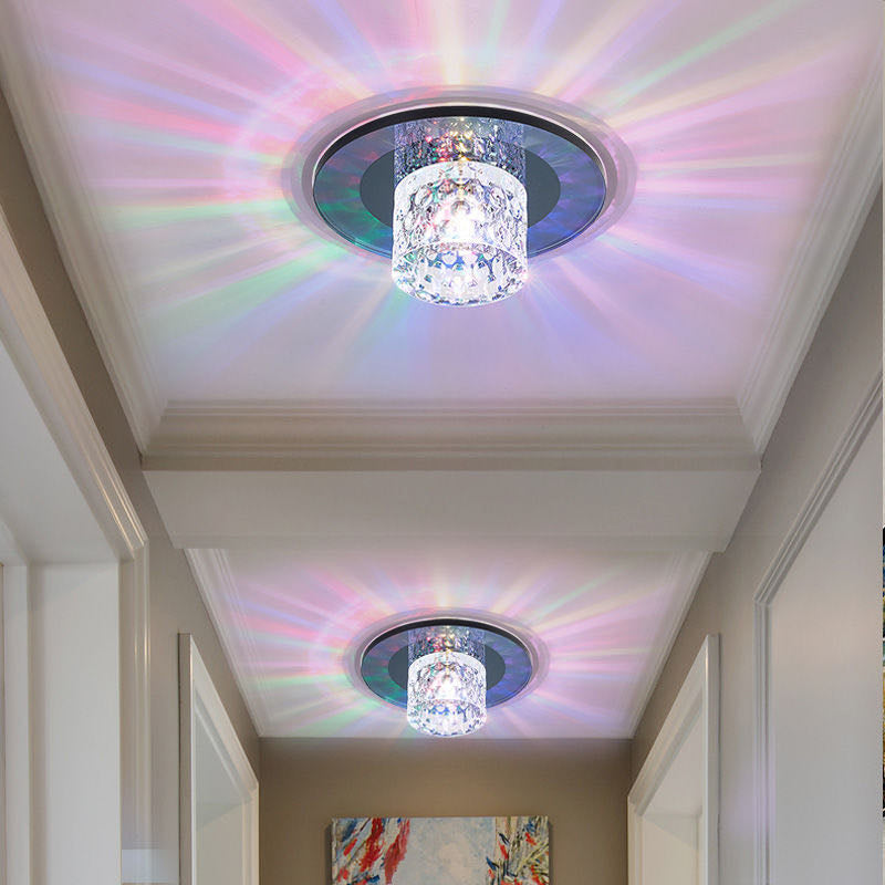 Kristallzylinder Flush Mount Beleuchtung Minimalistische LED Flush Mount Scheinwerfer für Flur