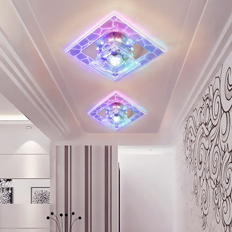 Lámpara de techo empotrada acampanada, accesorio de iluminación de montaje empotrado LED transparente acanalado contemporáneo