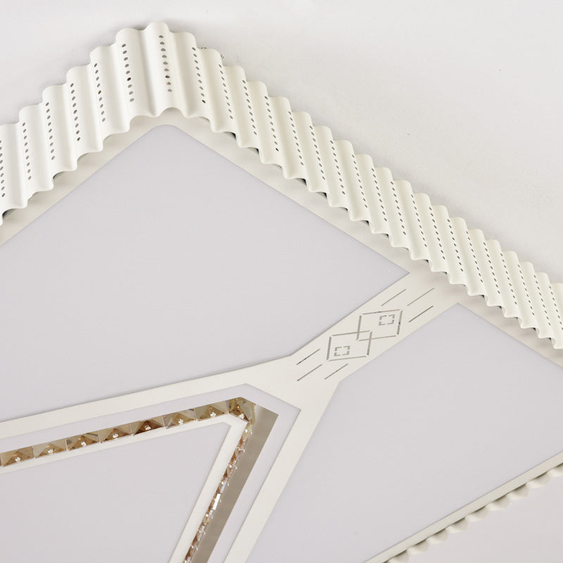Cuboid Crystal Ceiling Flush Mount Simple LED Flush Lamp with Cylinder/Rectangle/Rhombus Pattern