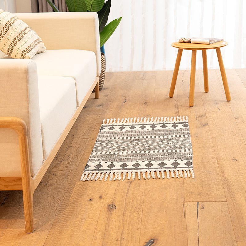 Tappeto classico da soggiorno a tappeto intrecciato con tappeto geometrico multiplo