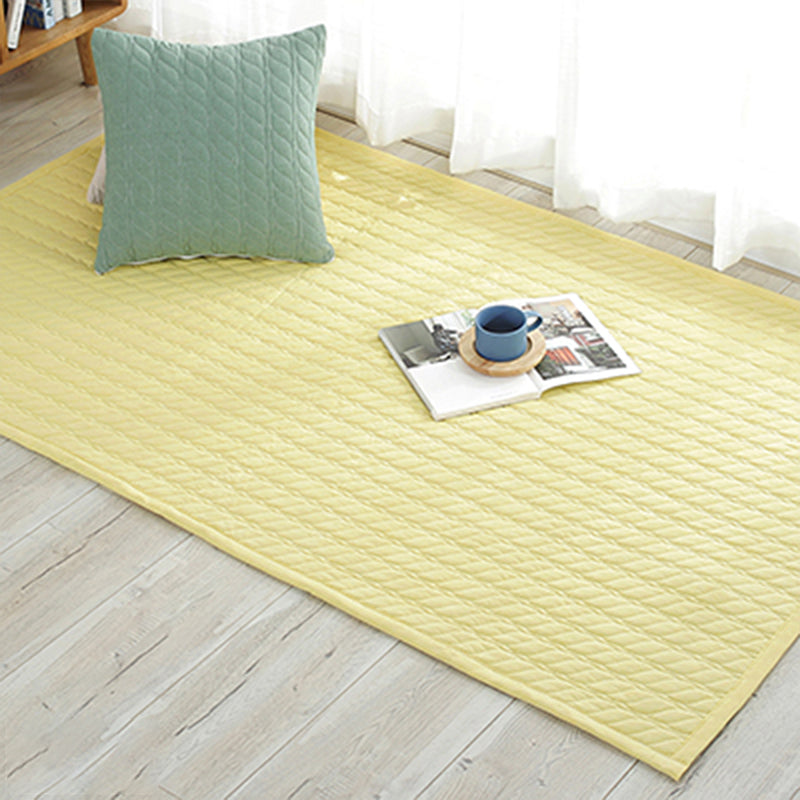 Multi Color Simple Rug Cotton Striped Area Carpet Non-Slip Backing Machine Washable Rug for Bedroom