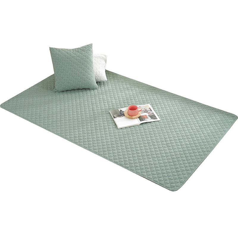 Multi Color Simple Rug Cotton Striped Area Carpet Non-Slip Backing Machine Washable Rug for Bedroom