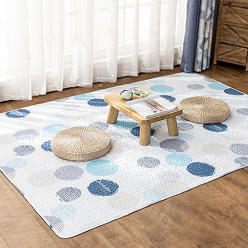 Multi Color Relaxing Rug Cotton Geometric Print Area Rug Non-Slip Backing Machine Washable Rug for Bedroom