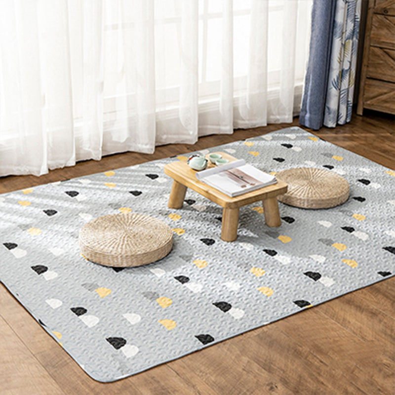 Multi Color Relaxing Rug Cotton Geometric Print Area Rug Non-Slip Backing Machine Washable Rug for Bedroom
