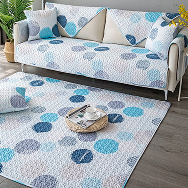 Comfort Living Room Rug Multi Color Geometric Printed Area Carpet Non-Slip Backing Washable Rug