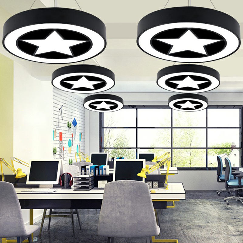 Minimalistische cirkelvormige kroonluchter verlichting Acryl vergaderruimte LED HANDER LICHT