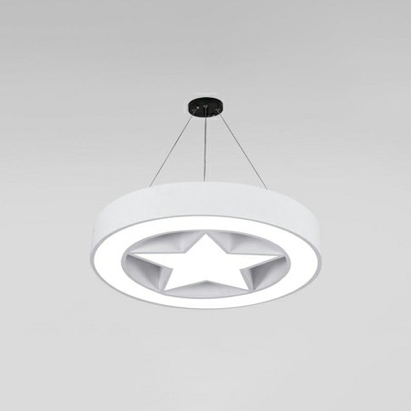 Minimalist Circular Shape Chandelier Lighting Acrylic Meeting Room LED Pendant Light