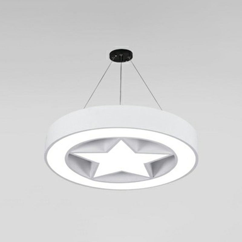 Minimalist Circular Shape Chandelier Lighting Acrylic Meeting Room LED Pendant Light