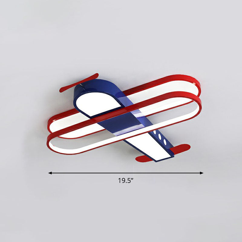 Acrylic Aircraft Flush Ceiling Light Cartoon LED Flush Mount Lighting for Child Room