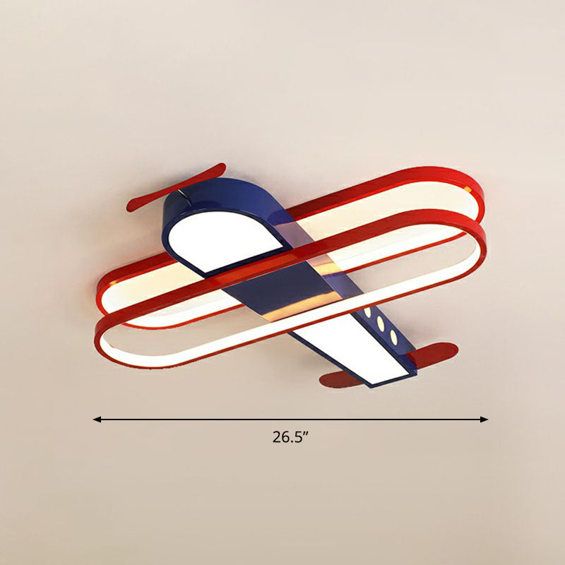 Acrylic Aircraft Flush Ceiling Light Cartoon LED Flush Mount Lighting for Child Room