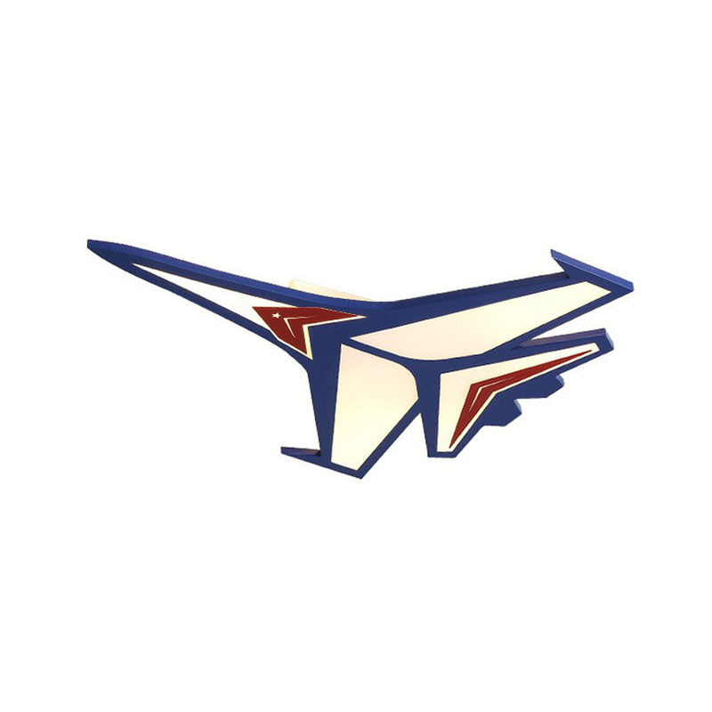 Lampada da soffitto a LED per montaggio a incasso in camera da letto per aeroplano Lampada da soffitto in acrilico semplicità con montaggio a incasso in blu