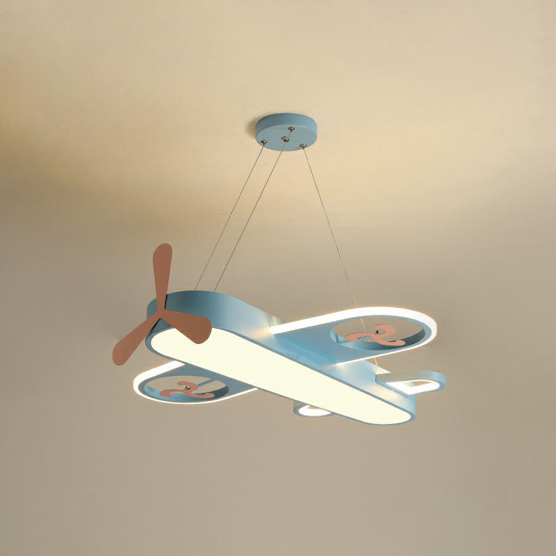 Forme d'avion Room de chambre enfant lampe à lustre acrylique