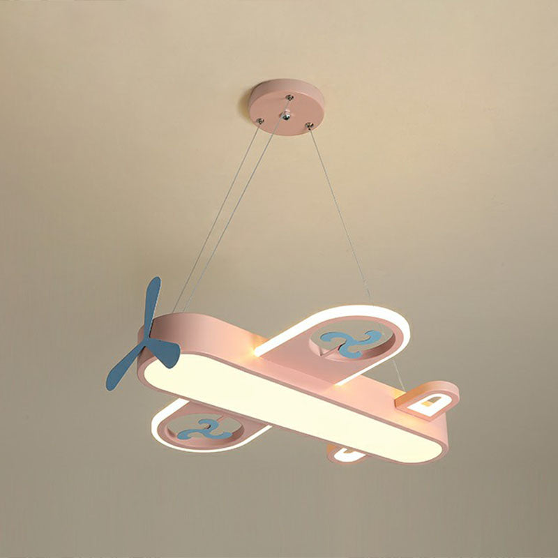 Forme d'avion Room de chambre enfant lampe à lustre acrylique