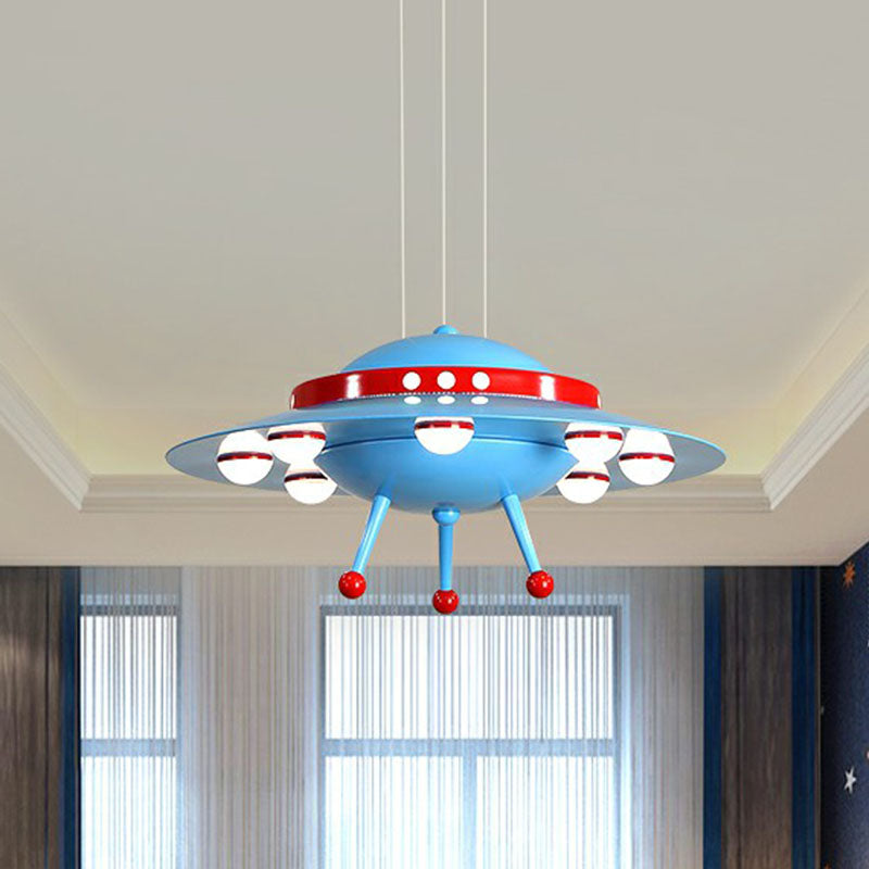 Flying Saucer Child Room Chandelier Pendant Light Acrylic Cartoon LED Ceiling Light