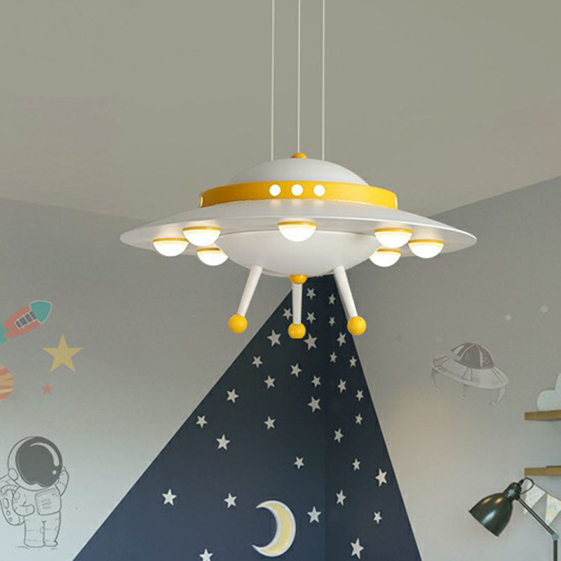 Flying Saucer Child Room Chandelier Pendant Light Acrylic Cartoon LED Ceiling Light