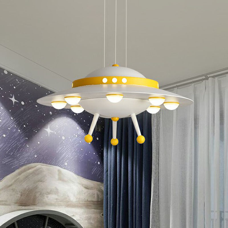Flying Saucer Child Room Chandelier Pendant Light Acrylic Cartoon LED Ceiling Light