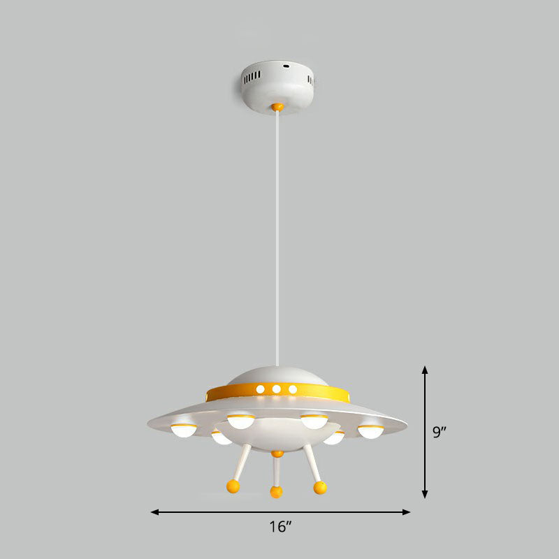 Flying Saucer Child Room Chandelier Pendant Light Acrylic Cartoon LED Ceiling Light