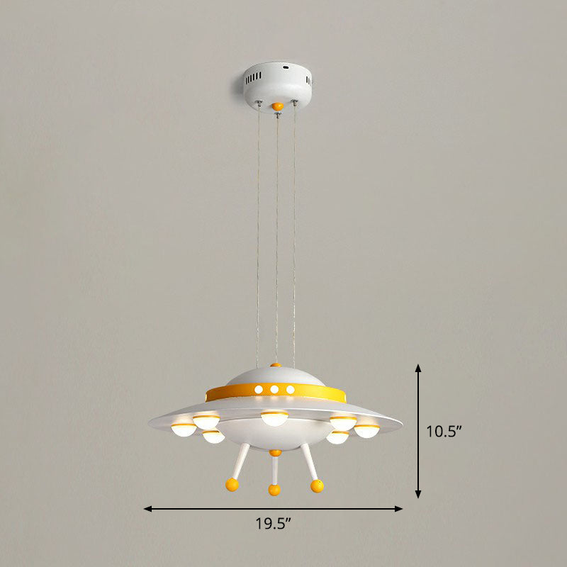 Flying Saucer Child Room Chandelier Pendant Light Acrylic Cartoon LED Ceiling Light