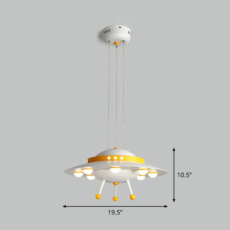 Flying Saucer Child Room Chandelier Pendant Light Acrylic Cartoon LED Ceiling Light