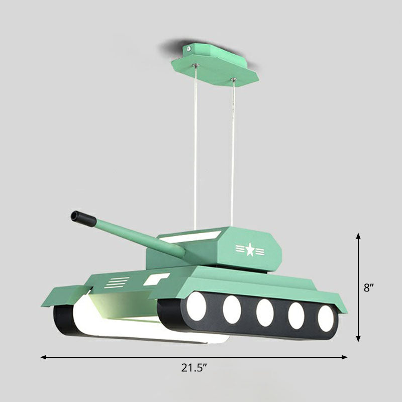 Modern Style Tank LED Suspension Lighting Acrylic Nursery Chandelier Light Fixture