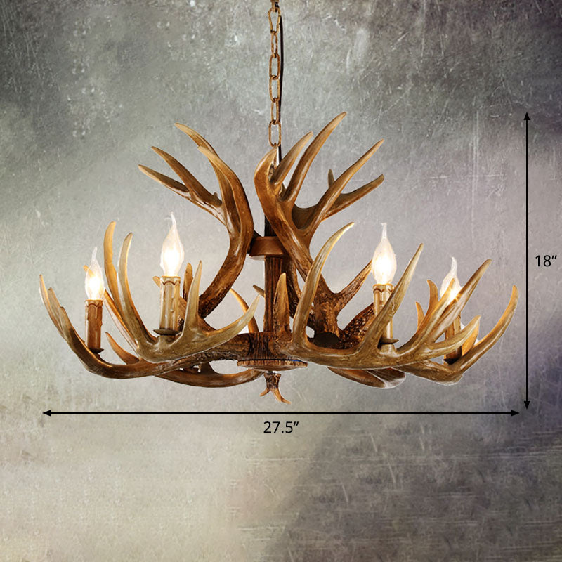 Lustre en résine de corne de cerf