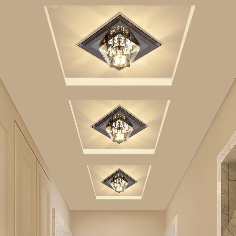 Contemporary Gemstone Flush Massimale Light Crystal Corridoio LED Flush Montaggio Illuminazione Fissaggio