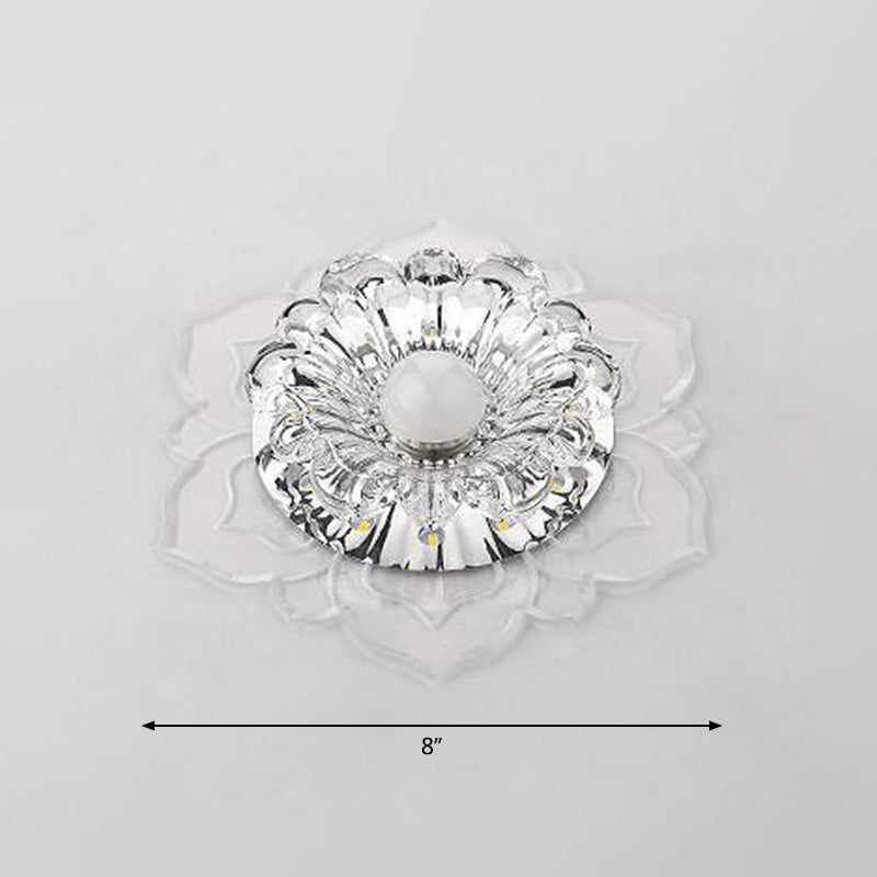 Blossom Shade Crystal Flush Light Moderne stijl Helder LED-plafondlamp voor foyer