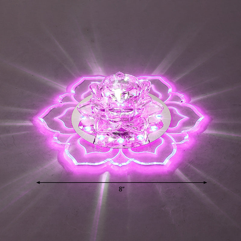 Clear Blossom LED Flush Mount Moderne Crystal Flushmount Plafond Licht voor Hal