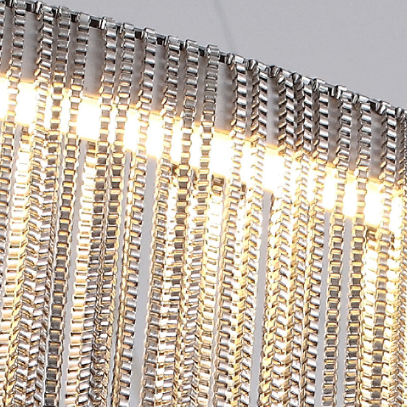 Éclairage de plafond rond à frange