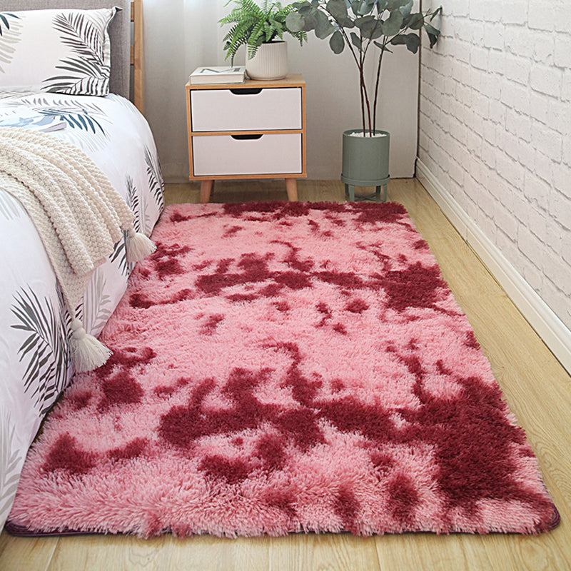Weicher mehrfarbiger Rug-Rug-Synthetik Nordic Style Teppich Anti-Schlupftier-Friend-freundlicher Maschinenwaschableie für Schlafzimmer