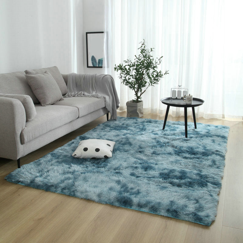 Calming Multicolor Dyeing Rug Polypropylene Casual Rug Anti-Slip Stain Resistant Pet-Friendly Rug for Living Room