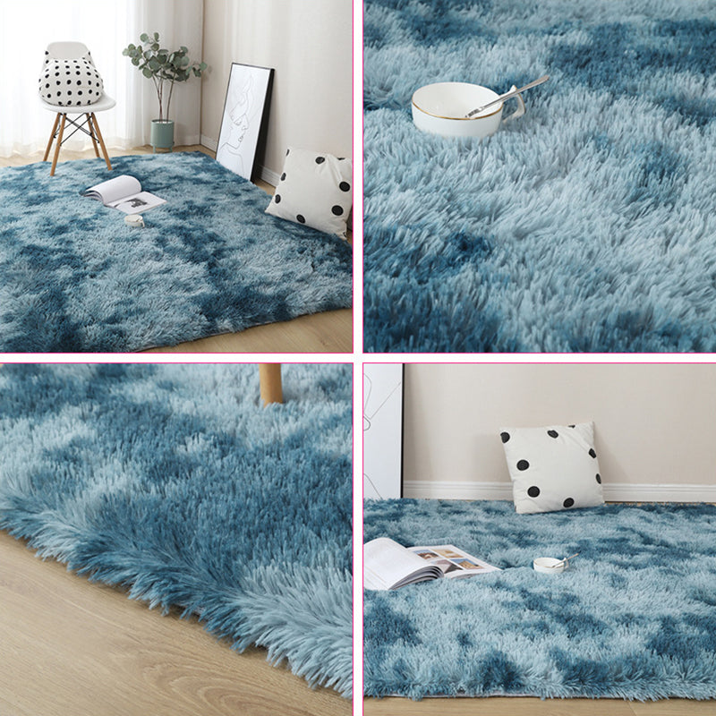 Scandinavian Home Rug Multicolor Plain Rug Synthetic Wool Stain Resistant Anti-Slip Washable Rug