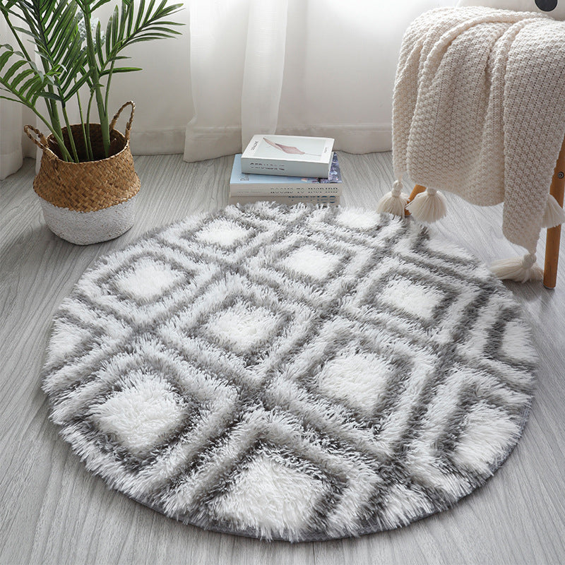 Synthétique à imprimé géométrique multicolore Synthétique relaxant tapis relaxant Tymage résistant à glisser le tapis lavable pour la maison